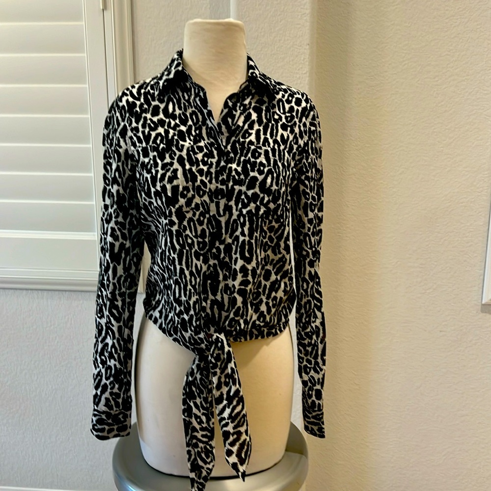 Per Se never worn black & white shirt